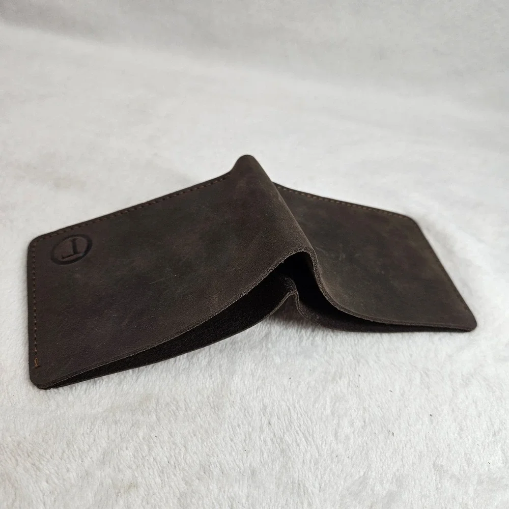 Razaaro Men's Bifold Wallet Brown Leather-Look Minimalist Card Holder